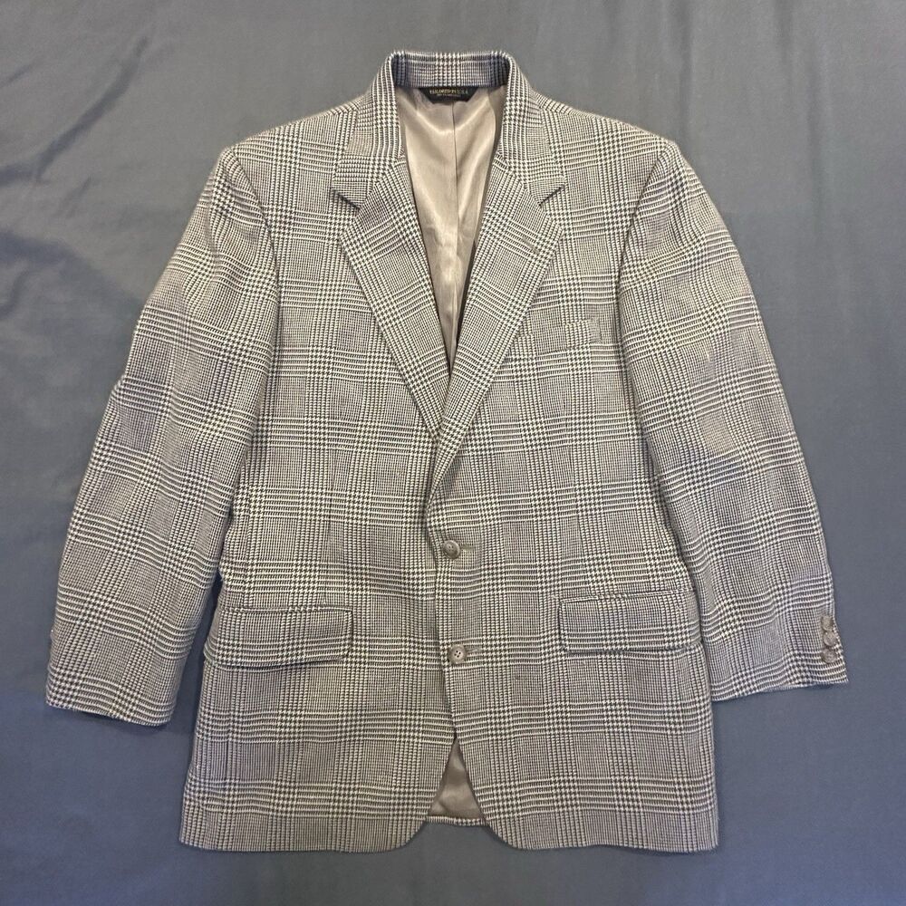 Vintage Orvis Tweed Blazer Wool Plaid Mens 40R Made In USA Brown Sports Jacket